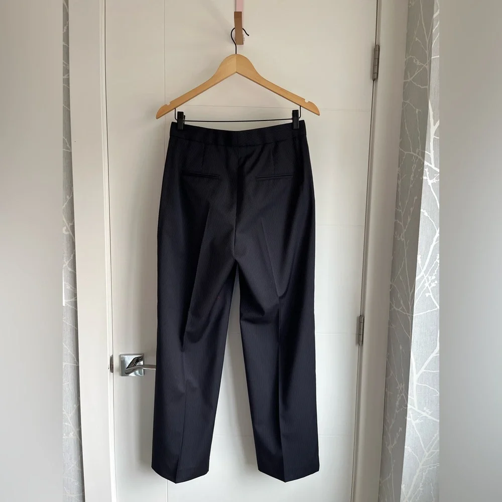 Massimo Dutti Women's Navy Pinstripe Trousers😍😍😍 - Picture 4 of 11
